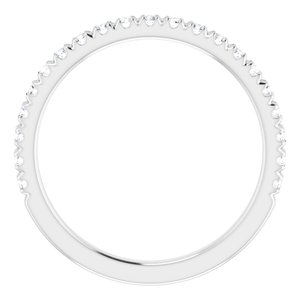 Platinum Round 1I1, G-H Polished Lab-Grown Diamond French-Set Matching Band