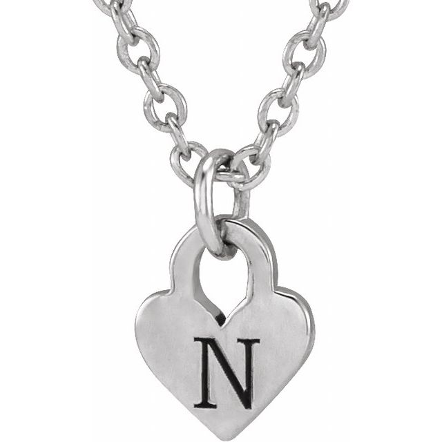 14K Yellow Gold Or Sterling Silver 7.87 X 4.89 Mm 16-18 In Polished Heart Necklace