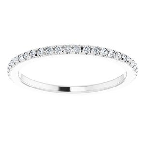 Platinum Round 1I1, G-H Polished Lab-Grown Diamond French-Set Matching Band