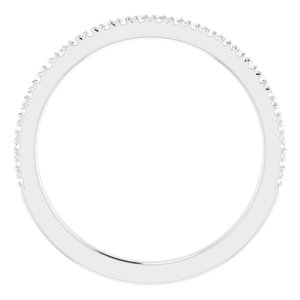 Platinum Round 1I1, G-H Polished Lab-Grown Diamond French-Set Matching Band
