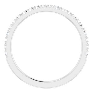 Platinum Round 1I1, G-H Polished Lab-Grown Diamond French-Set Matching Band