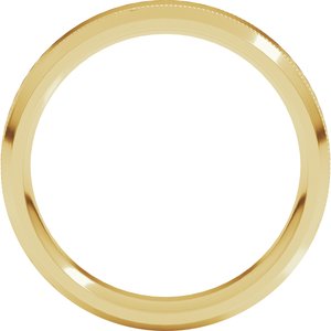 10K Yellow Gold Standard Weight Milgrain Beveled Edge Comfort Fit Band