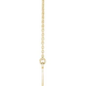 14K Yellow Gold Engravable Infinity Family Necklace, Length: 18 In