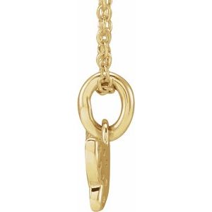 14K Yellow Gold Round .95Mm H+ I1 .06 Ctw Natural Diamond Youth Butterfly Necklace, Length: 15 In