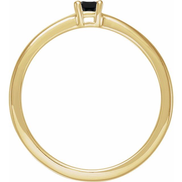 14K Yellow Or White Gold Round 3 Mm Polished Natural Gemtone Ring, Size 7