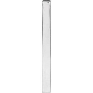 14K Yellow Or White Or Rose Gold Or Sterling Silver Or Platinum Polished Engravable Four-Sided Vertical Bar Slide Pendant