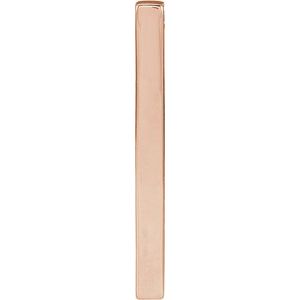 14K Yellow Or White Or Rose Gold Or Sterling Silver Or Platinum Polished Engravable Four-Sided Vertical Bar Slide Pendant