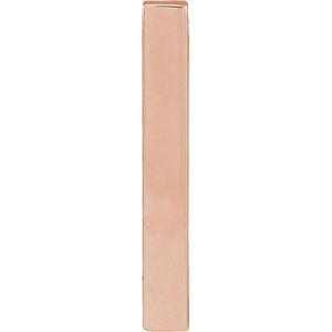 14K Yellow Or White Or Rose Gold Or Sterling Silver Or Platinum Polished Engravable Four-Sided Vertical Bar Slide Pendant