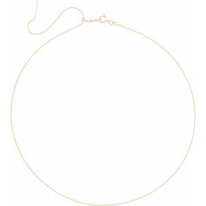 14K Yellow Gold-Filled Spring Ring Adjustable Threader Bead Chain, Length: 16-22 In, Width: 1 Mm