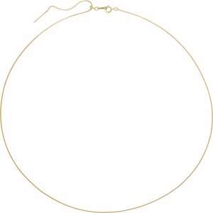14K Yellow Gold-Filled Spring Ring Adjustable Threader Box Chain, Length: 16-22 In, Width: 1 Mm