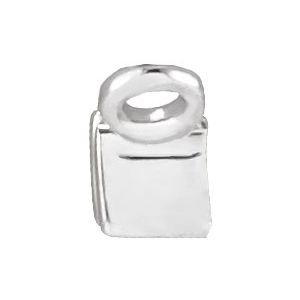 14K White Gold Straight Baguette 4.5 X 2Mm Ghi Si2-Si3 1/8 Ct Natural Diamond Baguette Necklace Center