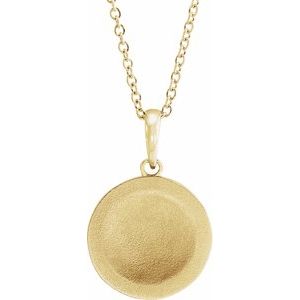 14K Yellow Gold 19.1 X 12 Mm 16-18 In Polished Floral Style Necklace