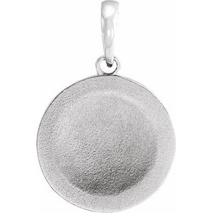 Sterling Silver 19.1 X 12 Mm Polished Floral Style Pendant