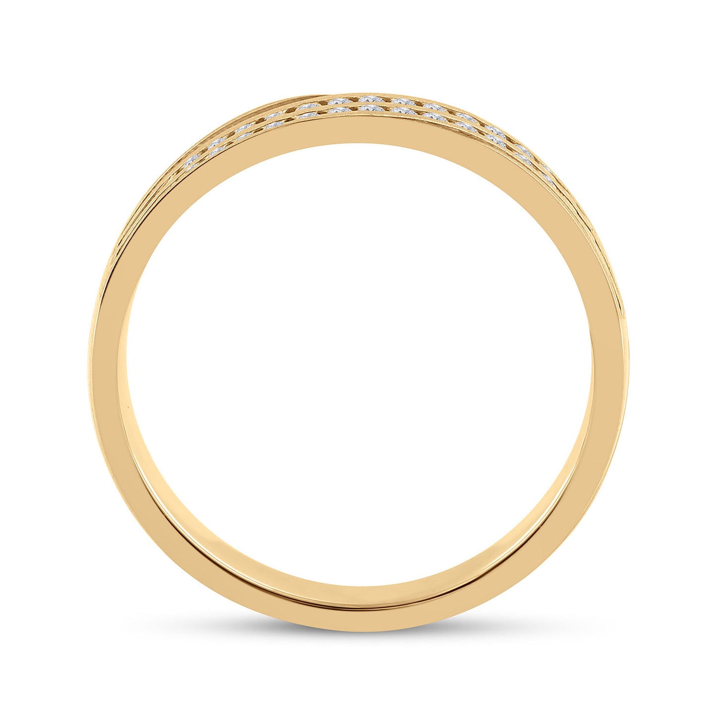 10K Yellow Or White Gold Mens Round Diamond Wedding Band Ring 1/4 Cttw, Mens Size: 7-13