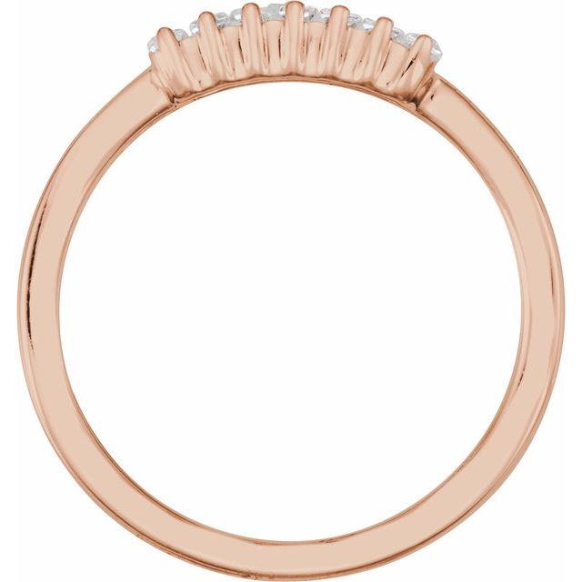 14K Yellow Or White Or Rose Gold Straight Baguette 3 X 1.5 Mm Polished 1/3 Ctw Lab-Grown Diamond Ring, Size 7