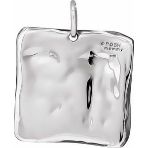 Sterling Silver Initial N Posh Mommy Vintage-Inspired Initial Pendant