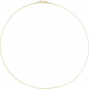 10K Yellow Gold Box Chain, Length: 16 In, Width: 1 Mm