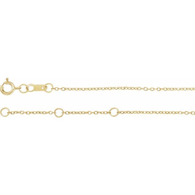 14K Yellow Gold Round 2 Mm 6 1/2-7 1/2 In Polished Natural Multi-Gemstone Adjustable Bracelet