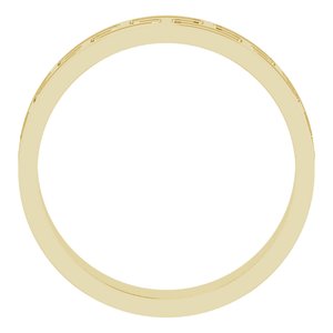 10K Yellow Gold 5 Mm Polished Greek Key Wedding Band Size 9