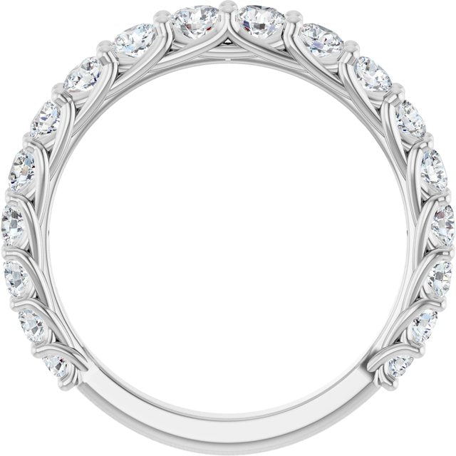 14K Yellow Or White Or Rose Gold Or Platinum Round I1, G-H Polished Lab-Grown Diamond Matching Band, Size 7