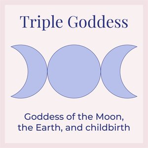 14K White Gold Petite Triple Goddess Earrings