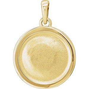 14K Yellow Gold 20.12 X 12.78 Mm Polished Round Elephant Pendant