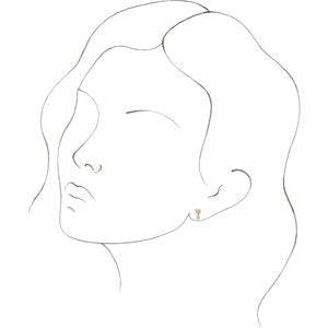 14K Yellow Gold Arrow Stud Earrings