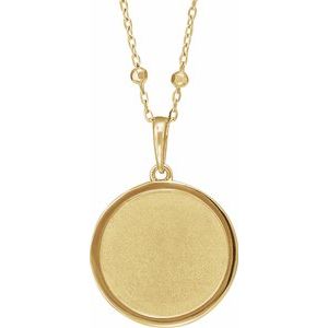 14K Yellow Gold 21.97 X 14.95 Mm 18 In Polished Artemis Coin Necklace
