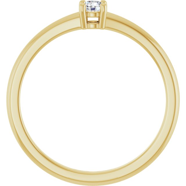 14K Yellow Or White Gold Round 3 Mm Polished Natural Gemtone Ring, Size 7