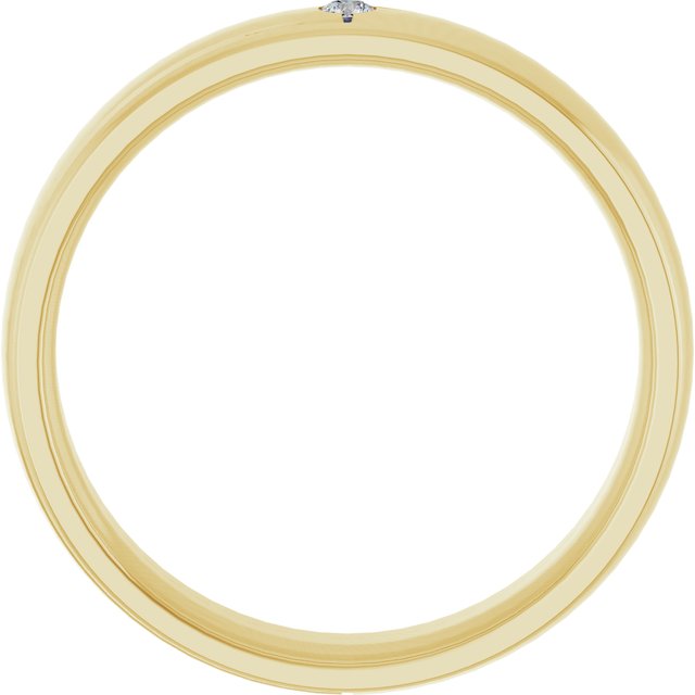 14K Yellow Or White Gold Round 2 Mm Si2-Si3, G-H :: 0.03 Ct Polished .03 Ct Diamond Art Deco Inspired Band, Size 10
