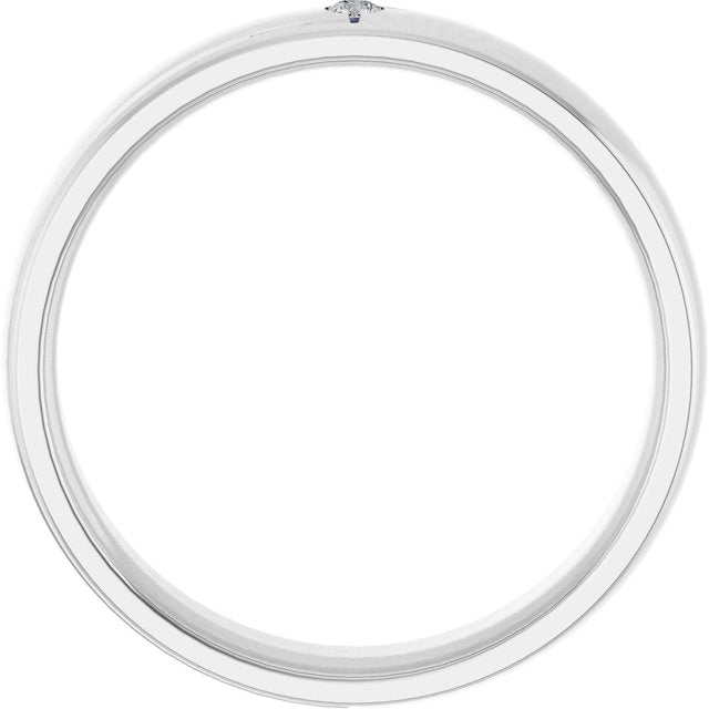 14K Yellow Or White Gold Round 2 Mm Si2-Si3, G-H :: 0.03 Ct Polished .03 Ct Diamond Art Deco Inspired Band, Size 10