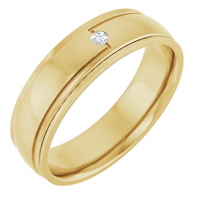 14K Yellow Or White Gold Round 2 Mm Si2-Si3, G-H :: 0.03 Ct Polished .03 Ct Diamond Art Deco Inspired Band, Size 10