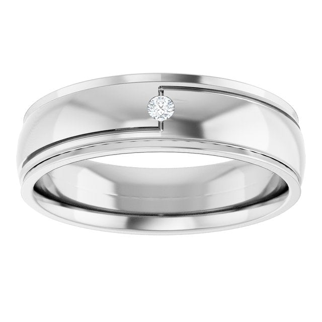14K Yellow Or White Gold Round 2 Mm Si2-Si3, G-H :: 0.03 Ct Polished .03 Ct Diamond Art Deco Inspired Band, Size 10