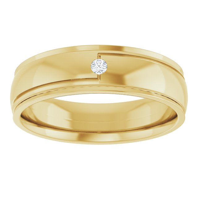 14K Yellow Or White Gold Round 2 Mm Si2-Si3, G-H :: 0.03 Ct Polished .03 Ct Diamond Art Deco Inspired Band, Size 10