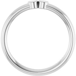 Sterling Silver 2-Circle Engravable Family Ring Size 7