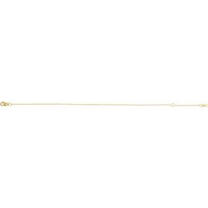 14K Yellow Or White Or Rose Gold Or Sterling Silver 1 mm Adjustable Cable 6.5-7.5" Chain