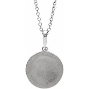 Sterling Silver 19.12 X 12 Mm 16-18 In Polished Floral Necklace