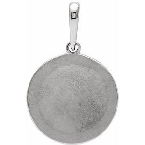 Sterling Silver 19.12 X 12 Mm Polished Floral Pendant