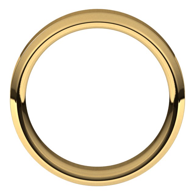14K White Or Yellow Gold 7 Mm Polished Comfort-Fit Beveled Edge Carved Band With Satin Finish