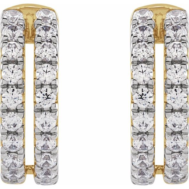 14K Yellow Or White Gold 1.4 Mm Round Polished 1/2 Ctw Lab-Grown Diamond Cuff Earring