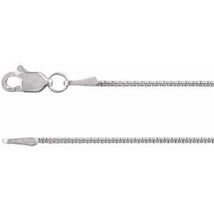 14K Yellow Or Rose Gold Or Sterling Silver 1 Mm Lobster Clasp Polished Rounded Box Chain