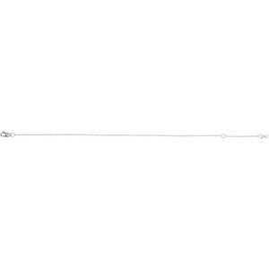 14K Yellow Or White Or Rose Gold Or Sterling Silver 1 mm Adjustable Cable 6.5-7.5" Chain