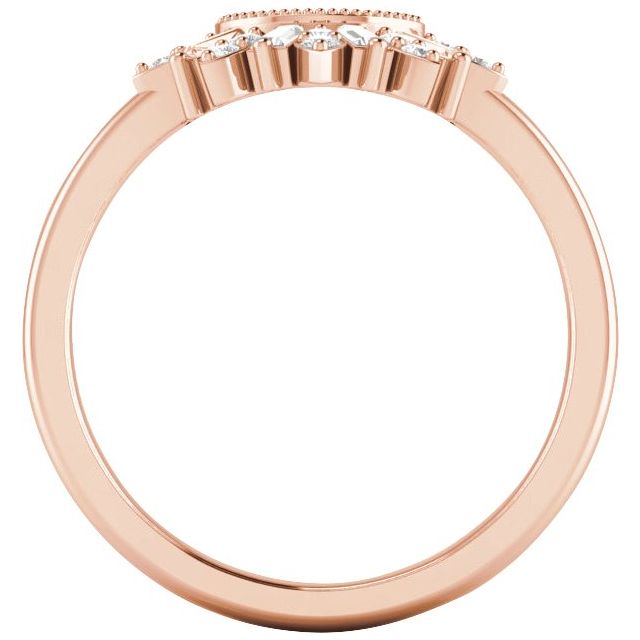 14K Yellow Or White Or Rose Gold Straight Baguette 2.6 X 1.3 Mm Polished 1/5 Ctw Natural Diamond Contour Band, Size 7