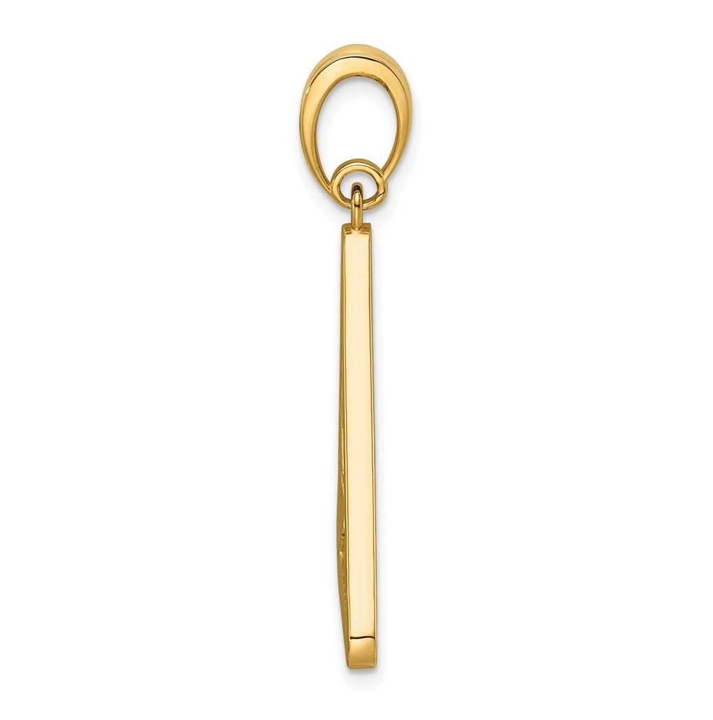 14k Yellow Gold IBGoodman Polished Masonic Eye Triangle Pendant