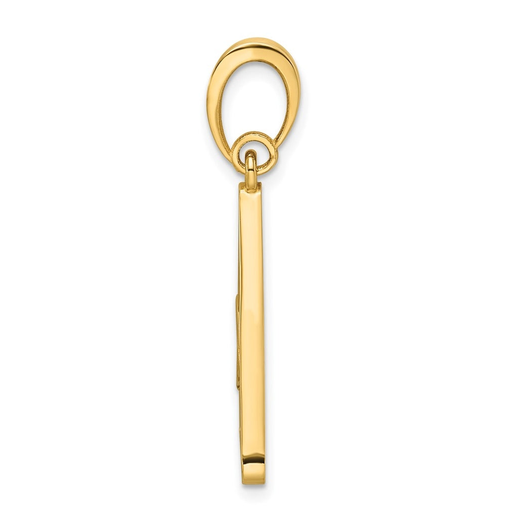 14k Yellow Gold IB Goodman Masonic Eye Triangle Pendant