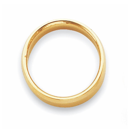 14k Yellow Gold 4mm Beveled Edge Comfort Fit Wedding Band Size 5.5