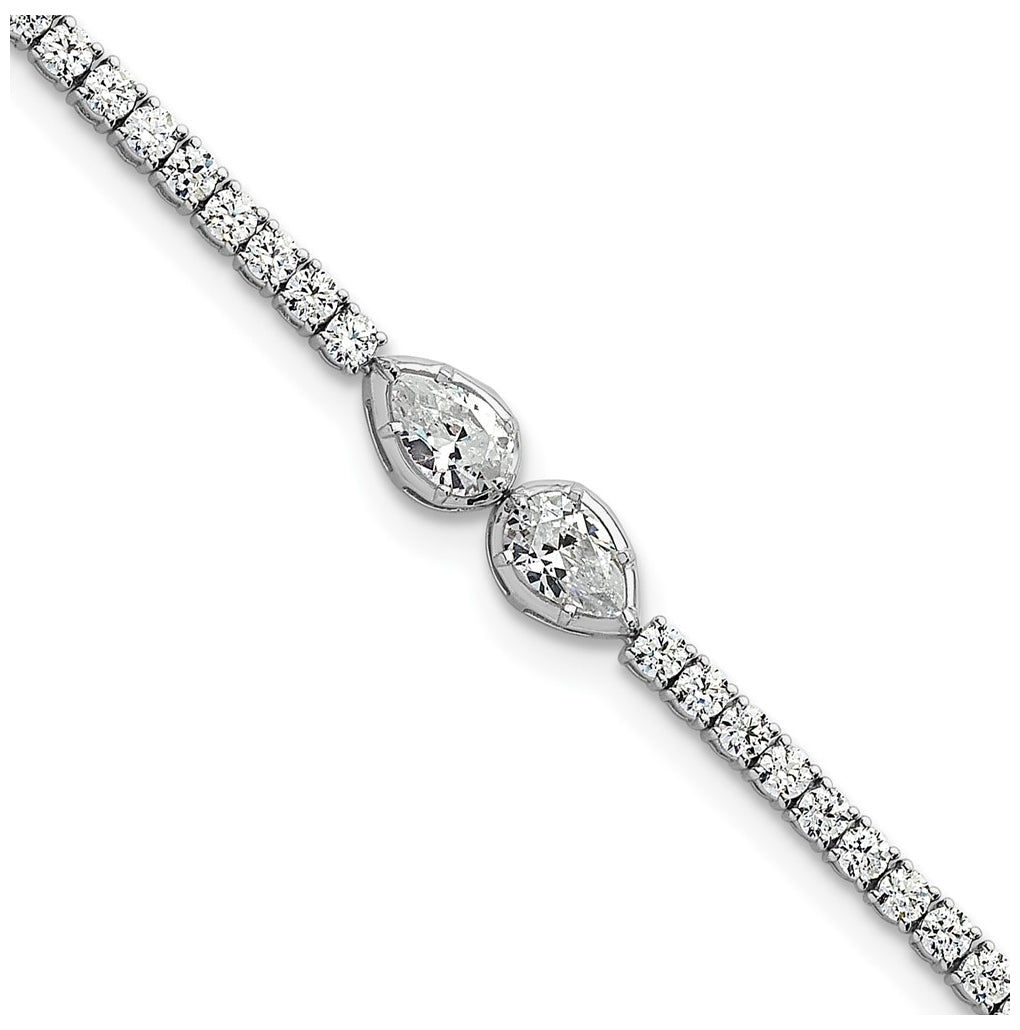 14k White Gold 2 3/4 carat Lab Grown Diamond VS+ F+ Complete 6.5in w/1in ext. Fashion Tennis Bracelet