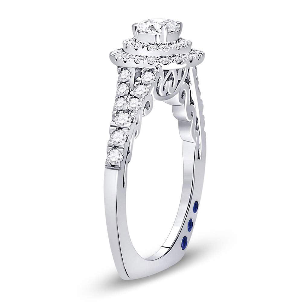 14K White Gold Round Diamond Solitaire Bridal Wedding Engagement Ring 1 Cttw, Womens Size: 5-10