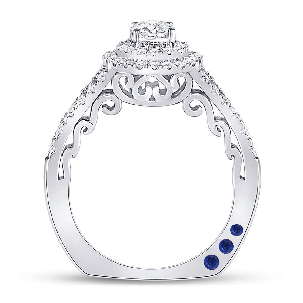 14K White Gold Round Diamond Solitaire Bridal Wedding Engagement Ring 1 Cttw, Womens Size: 5-10