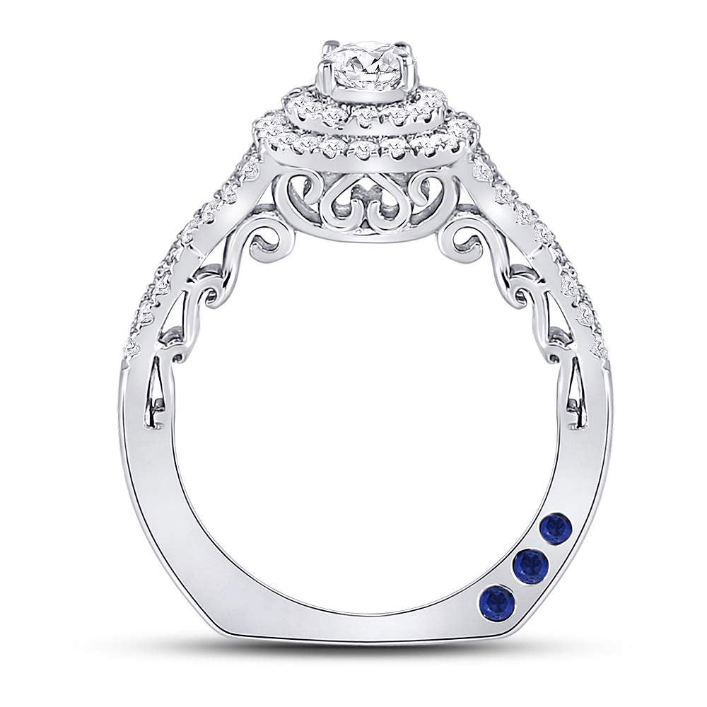 14kt White Gold Women's Round Diamond Solitaire Bridal Wedding Engagement Ring 1.00ctw